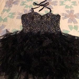 Jovani beaded black dress size 8